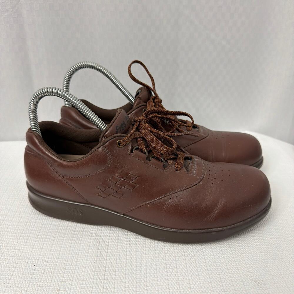 SAS Free Time Shoes Womens Size 8.5 Narrow Comfort Walking Brown USA Made Tripad